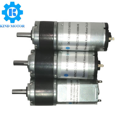 کم سر و صدا DC 6v 12v 24v 22mm میکرو سیاره ای چرخ دنده موتور برای محصولات هوشمند