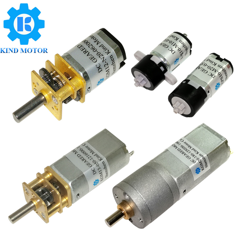 قدرت 3.1W DC Spur Gear Motor 0.1-10 Kg.cm Torque موتور کوچک 3V-12V چرخ دار برش دار / بدون برس
