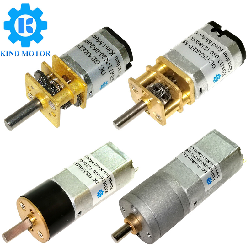 موتور ميكرو دي سي گير شده 1 10-1 1000 نسبت گير 3V-12V ولتاژ 10-2000 RPM 4 سوراخ نصب