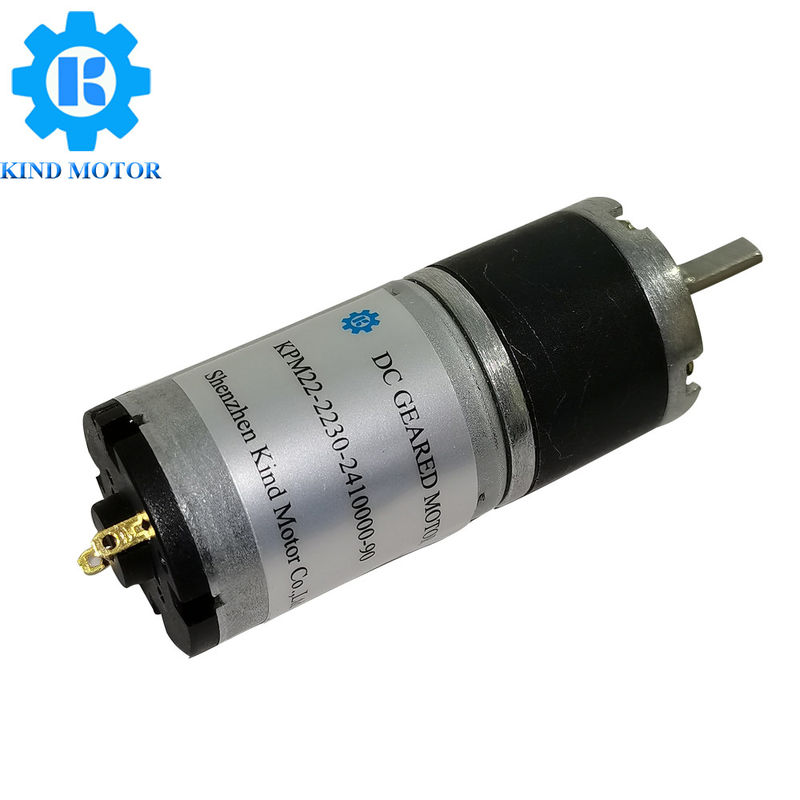 کم سر و صدا DC 6v 12v 24v 22mm میکرو سیاره ای چرخ دنده موتور برای محصولات هوشمند
